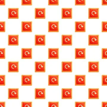 Repeat button seamless pattern representing refresh loop Illustrazione stock
