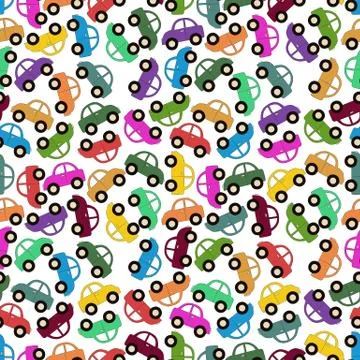 Repeat cartoon car. Stock Illustration