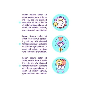 Repeat clients buy more concept line icons with text Ilustración de archivo