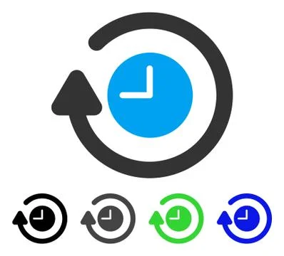 Repeat Clock Flat Icon Stock Illustration