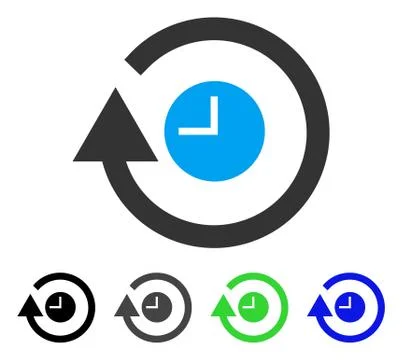 Repeat Clock Flat Icon Stock Illustration