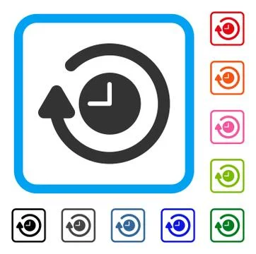 Repeat Clock Framed Icon 스톡 일러스트