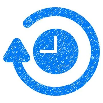 Repeat Clock Grainy Texture Icon Illustrazione stock
