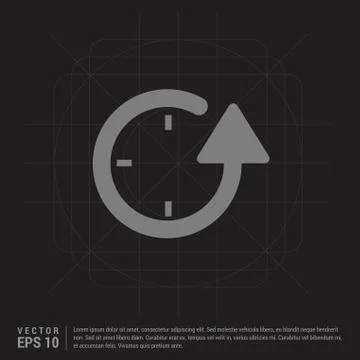 Repeat Clock Icon - Black Creative Background Stockillustratie