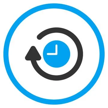 Repeat Clock Rounded Icon Stock Illustration