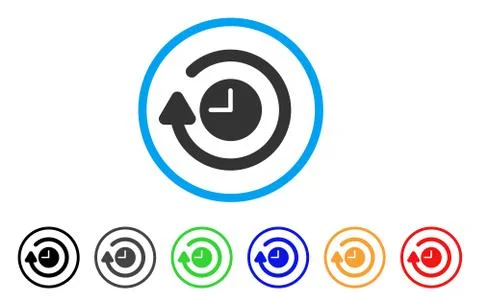 Repeat Clock Rounded Icon イラスト素材