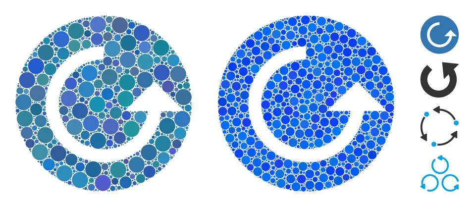 Repeat Composition Icon of Circles Stock Illustration