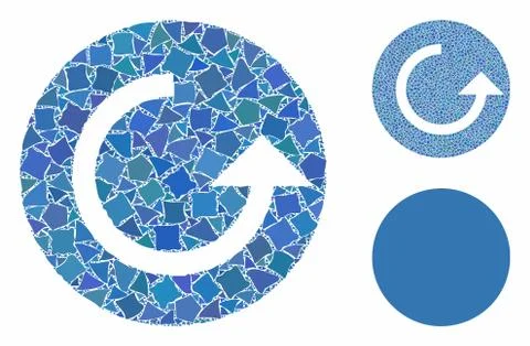 Repeat Composition Icon of Inequal Pieces 스톡 일러스트
