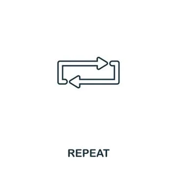 Repeat creative icon. Simple element illustration. Repeat concept symbol design Stock Illustration