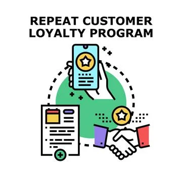 Repeat customer loyalty program strategy vector concept Stock Illustration