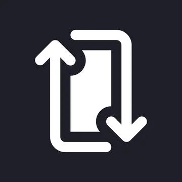 Repeat dark mode glyph ui icon Stock Illustration