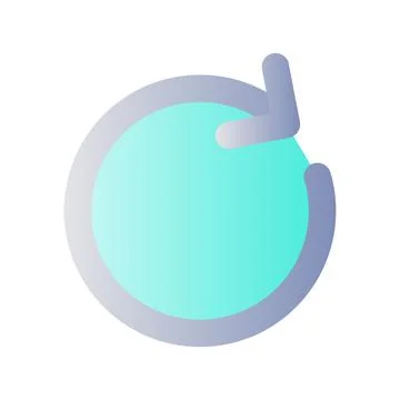 Repeat flat gradient color ui icon Illustrazione stock