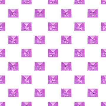 Repeat free trial button pattern offering promotions Stock Illustration