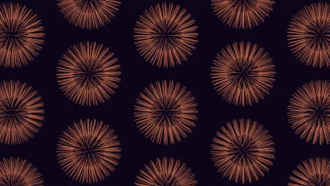 Repeat futuristic spheres pattern with lines on black gradient Stock Footage 237576004