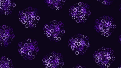 Repeat futuristic spheres pattern with rainbow glitters on black gradient Stock Footage 245551629