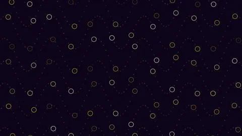 Repeat futuristic waves pattern with rainbow rings on black gradient Stock Footage 245552520