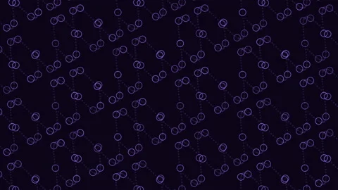Repeat futuristic zigzag pattern with rainbow rings and glitters on black Stock Footage 237576187