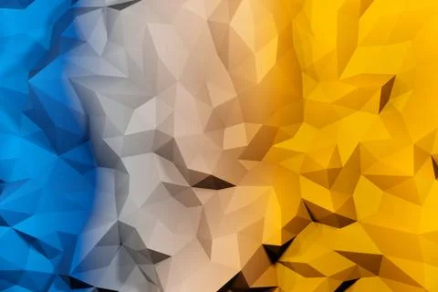 Repeat geometric triangle mosaic color gradient, Visualization 3D render abst Stock Illustration
