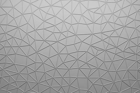 Repeat geometric triangle mosaic gray, Visualization 3D render abstraction pa Stock Illustration