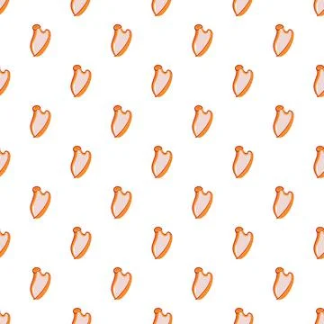 Repeat harp musical instrument pattern on white background Illustrazione stock