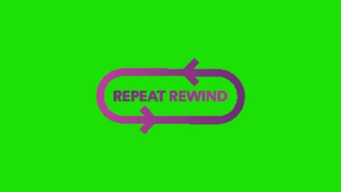 Repeat icon animation on green background 動画素材 329969831
