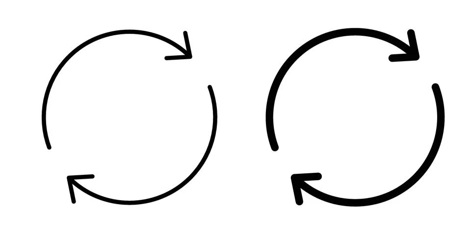 Repeat icon for design projects and web UI イラスト素材