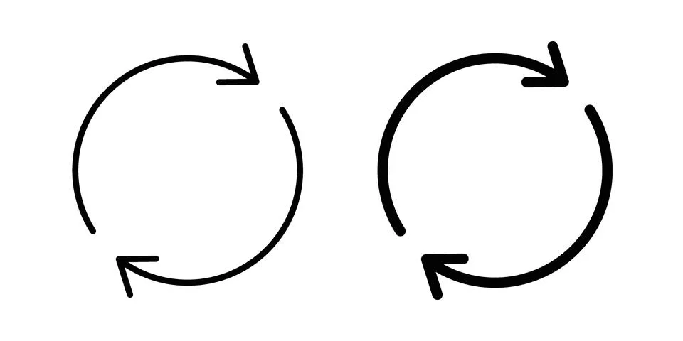 Repeat icon graphic element. web icon set イラスト素材