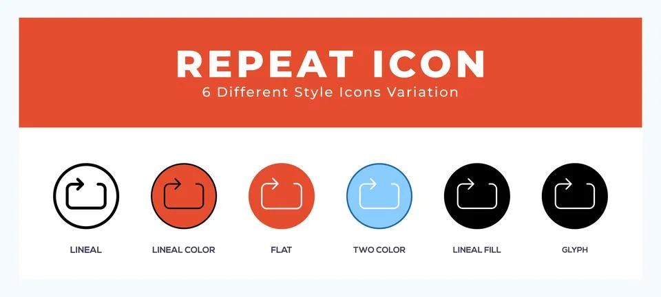 Repeat icon. high quality icon symbol for web design Stockillustratie