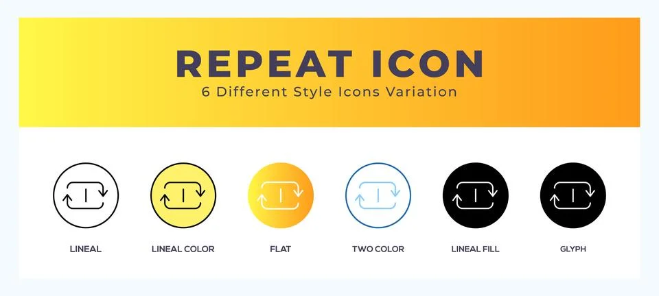 Repeat icon. high quality icon symbol for web design Stock Illustration