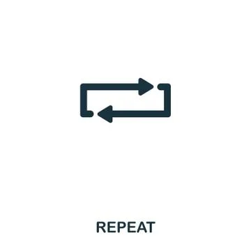 Repeat icon. Line style icon design. UI. Illustration of repeat icon. Pictogram Stock Illustration