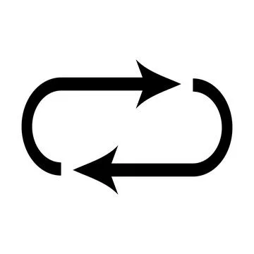 Repeat icon. Refresh arrow sign. loop or shuffle icon. Stock vector Stock Illustration