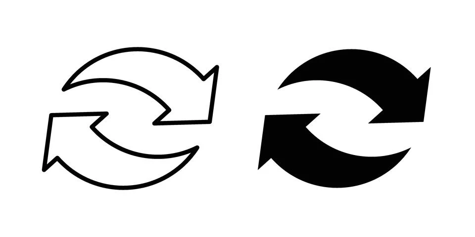 Repeat icon set, collection of vector icons 스톡 일러스트