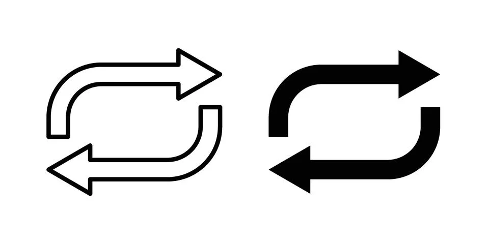 Repeat icon set. Vector EPS 10 스톡 일러스트