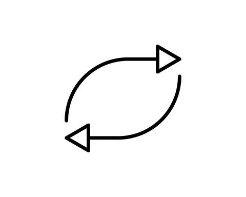 Repeat Icon in trendy flat style isolated on white background, for your web s 스톡 일러스트