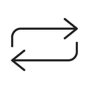 Repeat icon vector image. Suitable for mobile apps, web apps and print media. Illustrazione stock