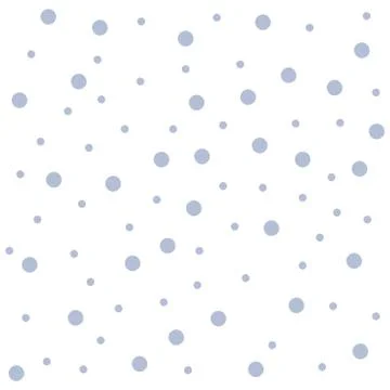 Repeat Illustration of Blue Polka Dots in Random on White Isolated. Seamless Illustrazione stock