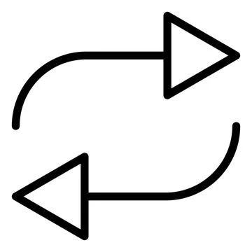 Repeat line icon vector illustration isolated on white background 스톡 일러스트