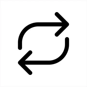 Repeat line icon vector illustration isolated on white background Stockillustratie