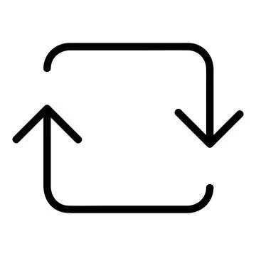 Repeat, Loop or Refresh Vector Icon, Lineal style icon Stock Illustration