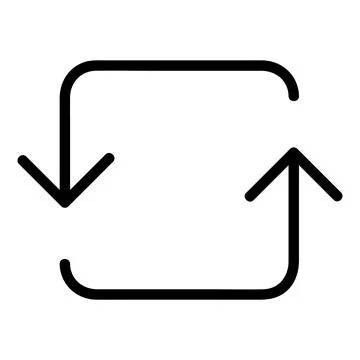 Repeat, Loop or Refresh Vector Icon, Lineal style icon Illustrazione stock