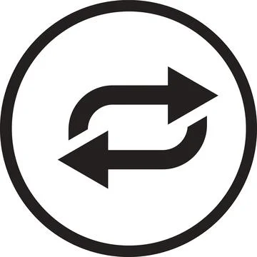 Repeat Media Circle Icon Stock Illustration