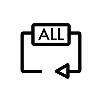Repeat media player icon. Repeat all symbol. Stock Illustration