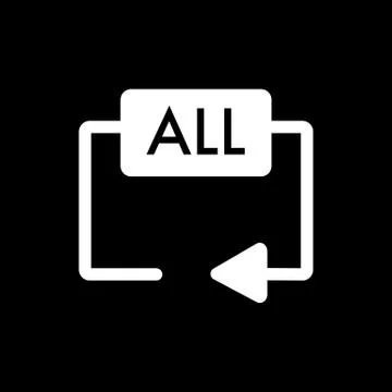 Repeat media player icon. Repeat all symbol. Illustrazione stock