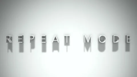 Repeat mode 3D title animation with shadows on a white background 動画素材 297386054