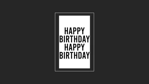 Repeat modern Happy Birthday text on black gradient Video stock 236178314