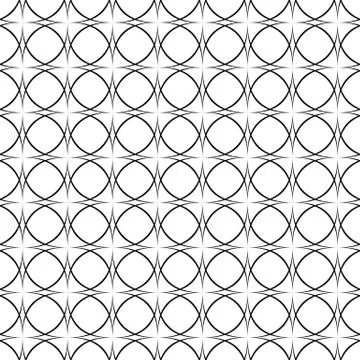 Repeat monochrome abstract curved pattern Stock Illustration