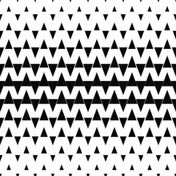 Repeat monochrome abstract triangle pattern Stock Illustration