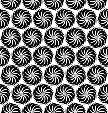 Repeat monochrome swirl pattern イラスト素材