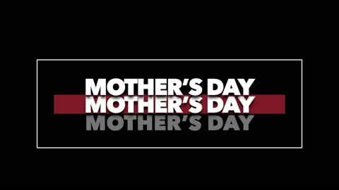 Repeat Mothers Day text in frame on fashion black gradient 動画素材 232838060