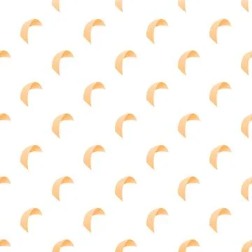 Repeat orange curved shape pattern on white background Ilustración de archivo